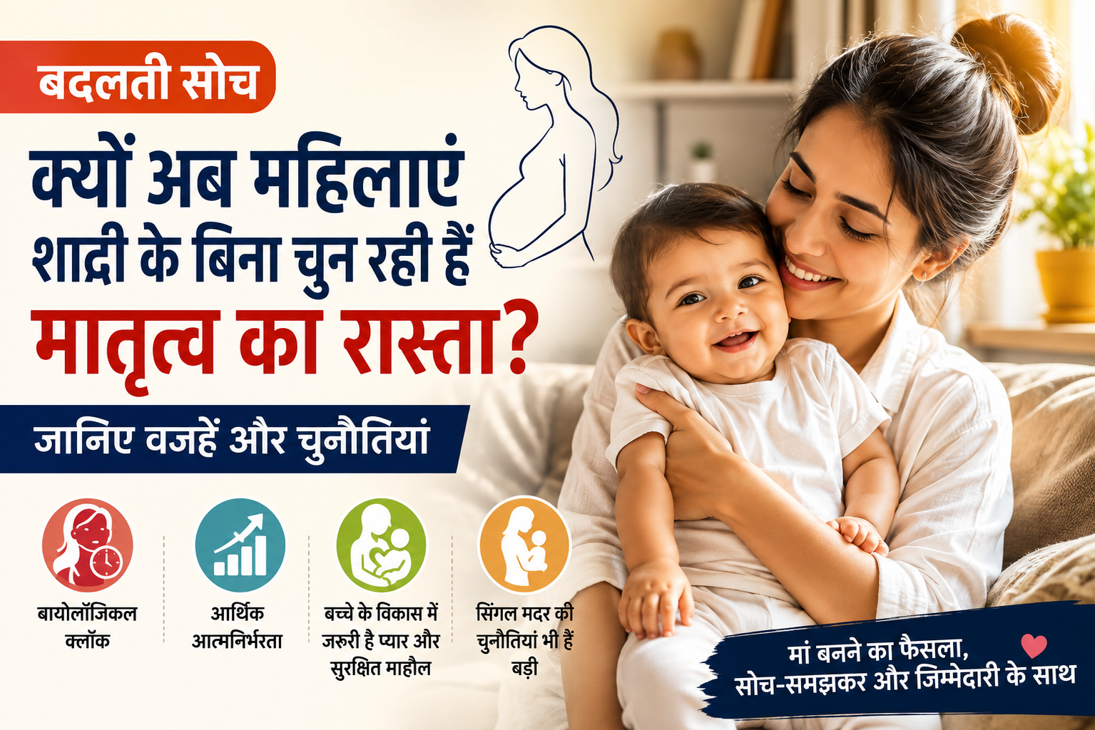 क्यों अब महिलाएं शादी के बिना चुन रही हैं मातृत्व का रास्ता?