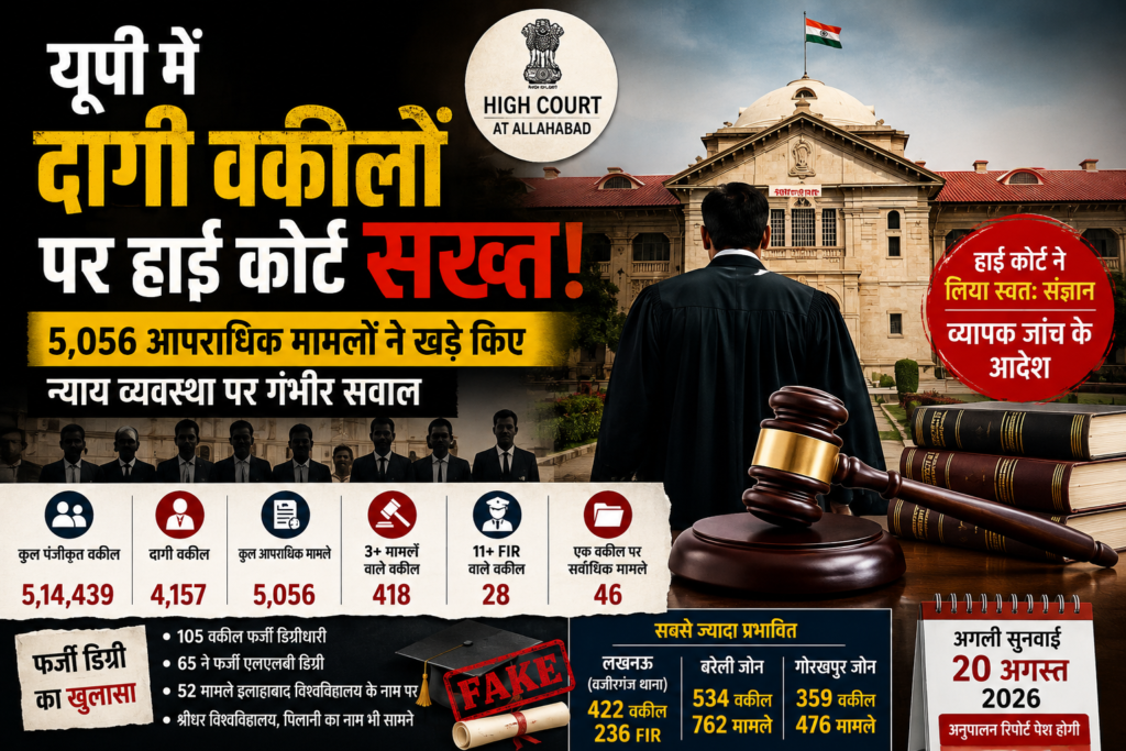 यूपी में दागी वकीलों पर हाई कोर्ट सख्त