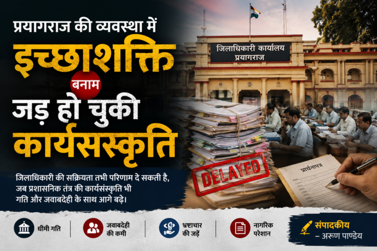 प्रयागराज की व्यवस्था में इच्छाशक्ति बनाम जड़ हो चुकी कार्यसंस्कृति
