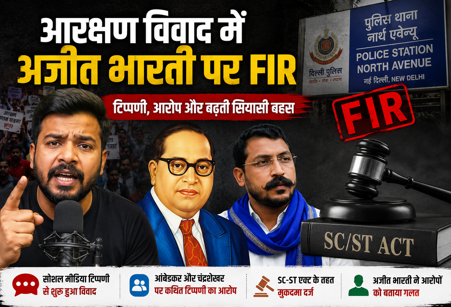 आरक्षण विवाद में यूट्यूबर अजीत भारती पर FIR
