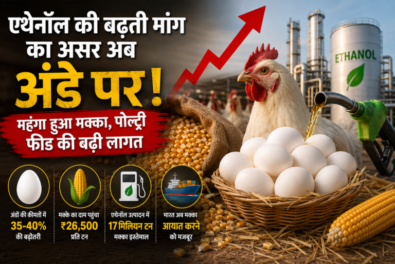 एथेनॉल की बढ़ती मांग का असर अब अंडे पर