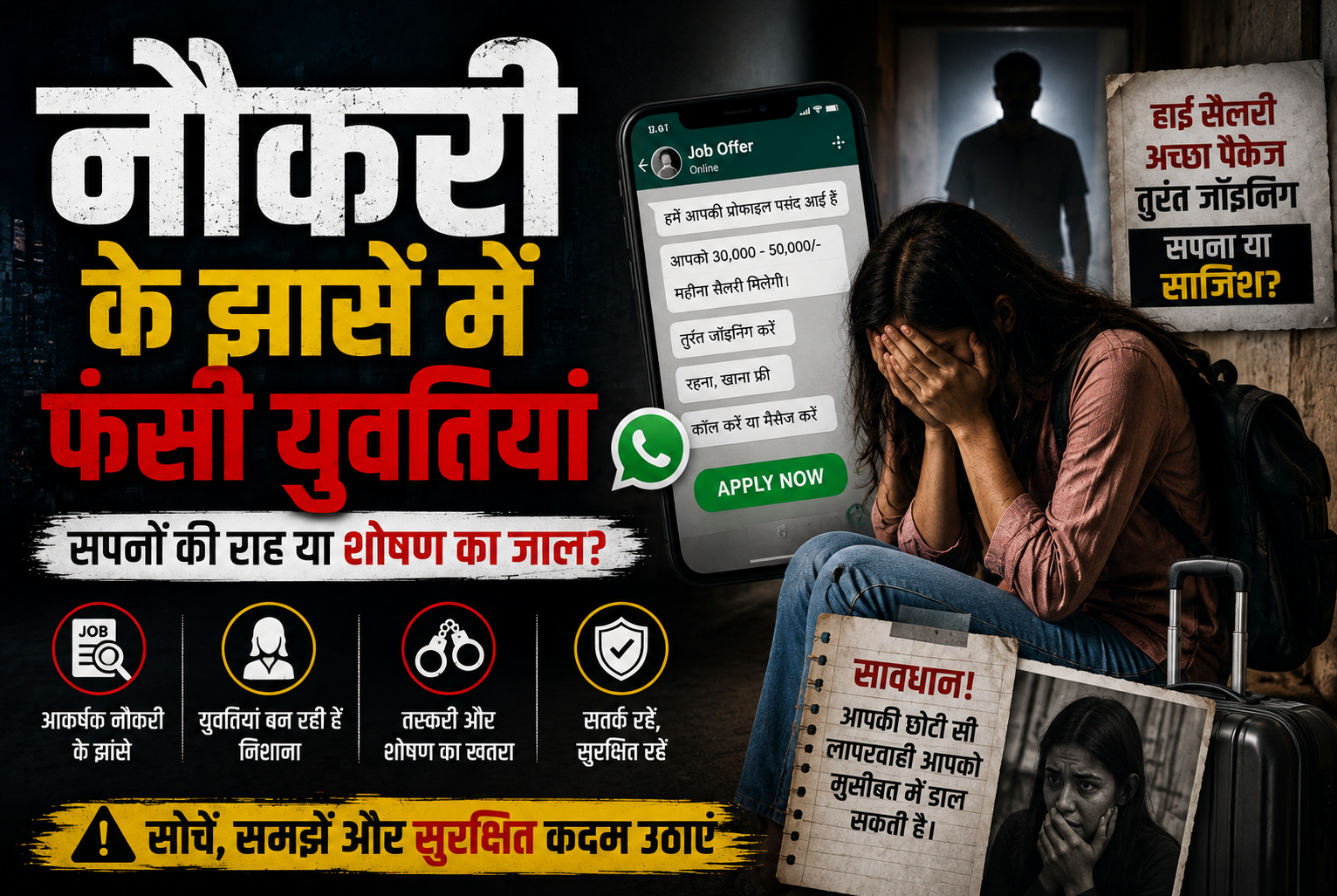 नौकरी की चाह में फंसीं तीन सहेलियां,