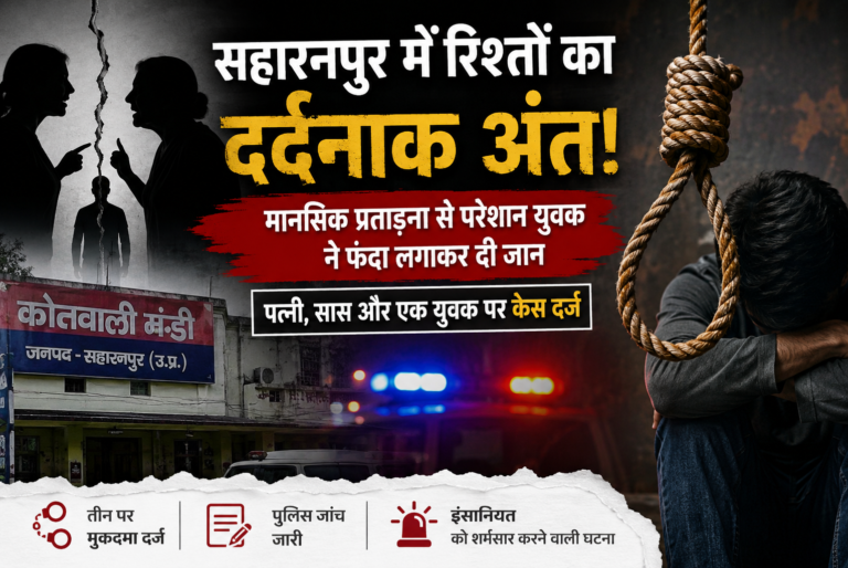 सहारनपुर में रिश्तों का दर्दनाक अंत