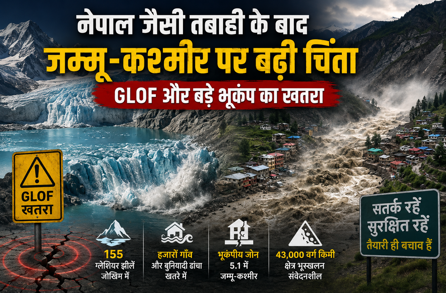 नेपाल जैसी तबाही के बाद जम्मू-कश्मीर पर बढ़ी चिंता