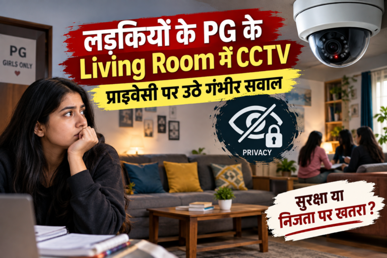 लड़कियों के PG के Living Room में CCTV:
