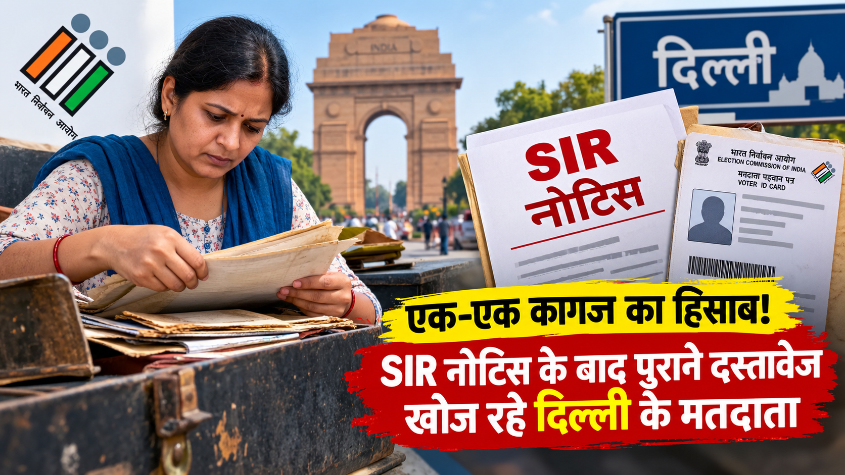 SIR नोटिस के बाद पुराने दस्तावेज खोज रहे दिल्ली के मतदाता